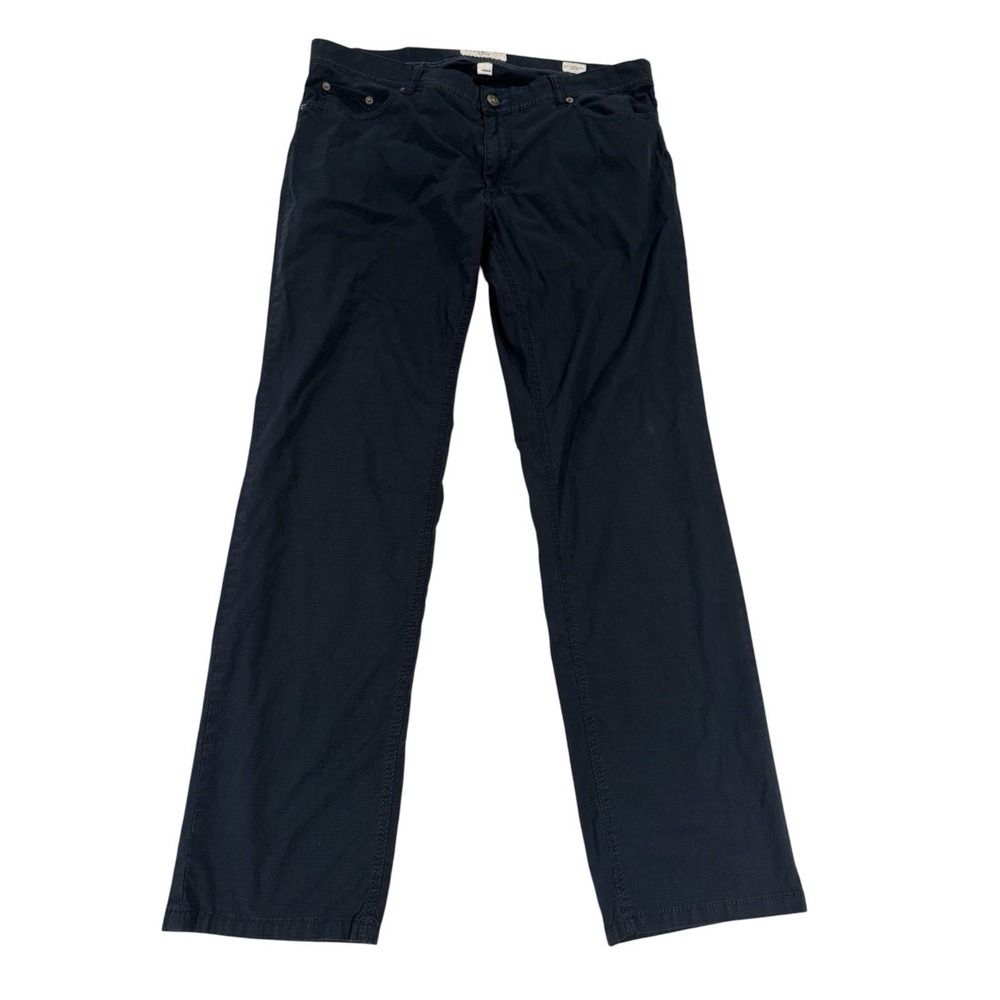 Brax Feel Good Pants Mens 40/30 Blue Cooper Fancy Regular Fit Straight Chinos
